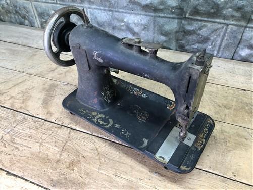 Sewing Machine - Antique Treadle Sewing Machine Head, Vintage Hand Crank Sewing Machine A, by The Old Grainery (antique, b...
