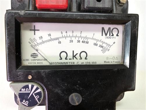 Ham Radio - Vintage AEMC Megohmmeter C #120.100, Hand Crank Tester, Vintage Ham Radio by The Old Grainery (aemc, aemc corp...