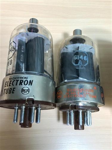 Ham Radio - 4 Vintage Ham Radio Tubes, RCA 6146 Westinghouse 6146 Matsushita S2001A, 6883, C by The Old Grainery (6146, 68...