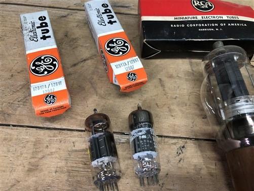 Lot of 7 Vintage Ham Radio Tubes, GE, Sylvania, Westinghouse,12BY7 12BY7A 12BYZA