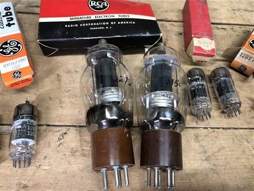 Lot of 7 Vintage Ham Radio Tubes, GE, Sylvania, Westinghouse,12BY7 12BY7A 12BYZA