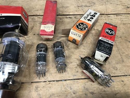 Lot of 7 Vintage Ham Radio Tubes, GE, Sylvania, Westinghouse,12BY7 12BY7A 12BYZA