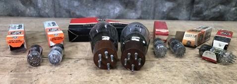 Lot of 7 Vintage Ham Radio Tubes, GE, Sylvania, Westinghouse,12BY7 12BY7A 12BYZA