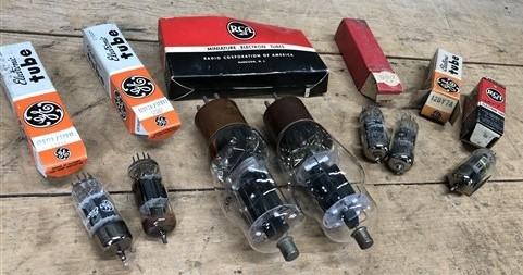 Lot of 7 Vintage Ham Radio Tubes, GE, Sylvania, Westinghouse,12BY7 12BY7A 12BYZA