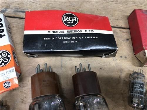 Lot of 7 Vintage Ham Radio Tubes, GE, Sylvania, Westinghouse,12BY7 12BY7A 12BYZA