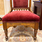 Chair - Pair of Vintage Eastlake Side Chairs, Carved Oak Wood with Red Velvet Upholstery by The Old Grainery (Eastlake, ho...