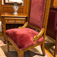 Chair - Pair of Vintage Eastlake Side Chairs, Carved Oak Wood with Red Velvet Upholstery by The Old Grainery (Eastlake, ho...