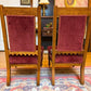 Chair - Pair of Vintage Eastlake Side Chairs, Carved Oak Wood with Red Velvet Upholstery by The Old Grainery (Eastlake, ho...