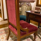 Chair - Pair of Vintage Eastlake Side Chairs, Carved Oak Wood with Red Velvet Upholstery by The Old Grainery (Eastlake, ho...