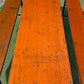 Vintage German Oktoberfest Beer Garden Table & Bench, Orange Outdoor Set A49