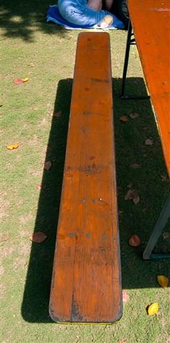 Vintage German Oktoberfest Beer Garden Table & Bench, Orange Outdoor Set A49