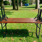 Vintage German Oktoberfest Beer Garden Table & Bench, Orange Outdoor Set A49