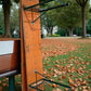 Vintage German Oktoberfest Beer Garden Table & Bench, Orange Outdoor Set A49