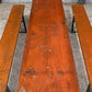 Table - Vintage German Oktoberfest Beer Garden Table & Bench, Orange Outdoor Set A50 by The Old Grainery (20 inches, 30 in...