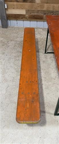 Table - Vintage German Oktoberfest Beer Garden Table & Bench, Orange Outdoor Set A50 by The Old Grainery (20 inches, 30 in...