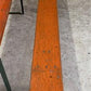 Table - Vintage German Oktoberfest Beer Garden Table & Bench, Orange Outdoor Set A50 by The Old Grainery (20 inches, 30 in...