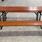 Table - Vintage German Oktoberfest Beer Garden Table & Bench, Orange Outdoor Set A50 by The Old Grainery (20 inches, 30 in...