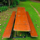 Table - Vintage German Oktoberfest Beer Garden Table & Bench, Orange Outdoor Set A53 by The Old Grainery (20 inches, 30 in...