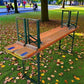 Table - Vintage German Oktoberfest Beer Garden Table & Bench, Orange Outdoor Set A53 by The Old Grainery (20 inches, 30 in...