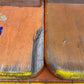 Table - Vintage German Oktoberfest Beer Garden Table & Bench, Orange Outdoor Set A53 by The Old Grainery (20 inches, 30 in...