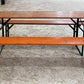 Table - Vintage German Oktoberfest Beer Garden Table & Bench, Orange Outdoor Set A54 by The Old Grainery (20 inches, 30 in...