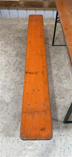 Table - Vintage German Oktoberfest Beer Garden Table & Bench, Orange Outdoor Set A54 by The Old Grainery (20 inches, 30 in...