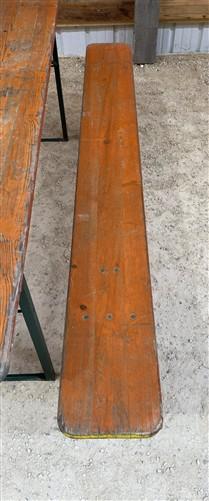 Table - Vintage German Oktoberfest Beer Garden Table & Bench, Orange Outdoor Set A54 by The Old Grainery (20 inches, 30 in...
