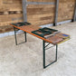 Table - Vintage German Oktoberfest Beer Garden Table & Bench, Orange Outdoor Set A54 by The Old Grainery (20 inches, 30 in...
