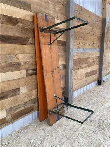Table - Vintage German Oktoberfest Beer Garden Table & Bench, Orange Outdoor Set A54 by The Old Grainery (20 inches, 30 in...