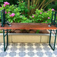 Table - Vintage German Oktoberfest Beer Garden Table & Bench, Orange Outdoor Set A55 by The Old Grainery (20 inches, 30 in...