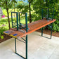 Table - Vintage German Oktoberfest Beer Garden Table & Bench, Orange Outdoor Set A55 by The Old Grainery (20 inches, 30 in...