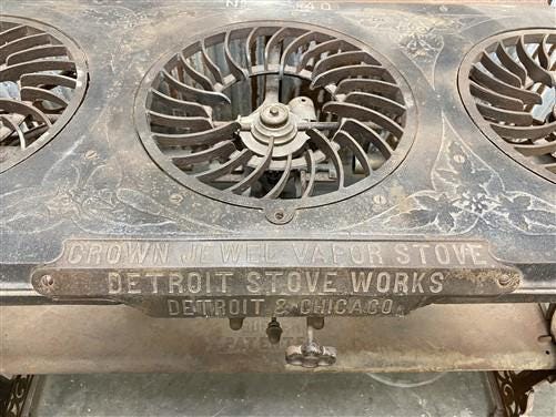 Home & Living > Home Appliances > Fans & Heaters > Heaters - Crown Jewel Vapor Stove, Detroit Stove Works, Vintage Fuel Bu...