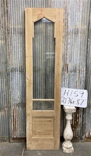 Antique French Single Door (21.75x87) 2 Pane Glass Door European Door, H159