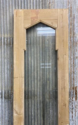 Antique French Single Door (21.75x87) 2 Pane Glass Door European Door, H159