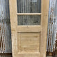 Antique French Single Door (21.75x87) 2 Pane Glass Door European Door, H159