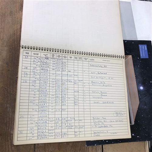 Lot of 8 Vintage Amateur Radio Station Log Books 1956–1992 ARRL Ham Radio Logs