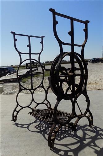 Treadle base - Treadle Sewing Machine, Cast Iron Base, Industrial Age Singer Steampunk QX, by The Old Grainery (base, cast...