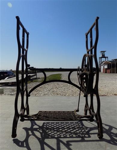 Treadle base - Treadle Sewing Machine, Cast Iron Base, Industrial Age Singer Steampunk QX, by The Old Grainery (base, cast...