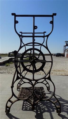 Treadle base - Treadle Sewing Machine, Cast Iron Base, Industrial Age Singer Steampunk QX, by The Old Grainery (base, cast...