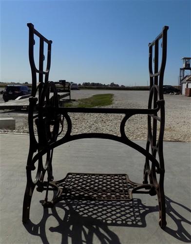 Treadle base - Treadle Sewing Machine, Cast Iron Base, Industrial Age Singer Steampunk QX, by The Old Grainery (base, cast...