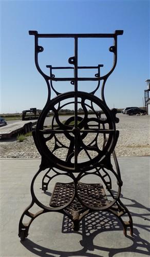 Treadle base - Treadle Sewing Machine, Cast Iron Base, Industrial Age Singer Steampunk QX, by The Old Grainery (base, cast...