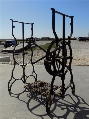 Treadle - Treadle Sewing Machine, Cast Iron Base, Industrial Age Singer Steampunk QY, by The Old Grainery (base, black, ca...