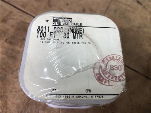 Belden 8811 Bus Bar Wire, 12 AWG Solid Tinned Copper, 100 Ft Spool NOS