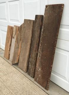 6 Barn Wood Reclaimed Planks, Wall Siding Panels, Weathered Rustic Lumber U