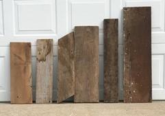 6 Barn Wood Reclaimed Planks, Wall Siding Panels, Weathered Rustic Lumber U