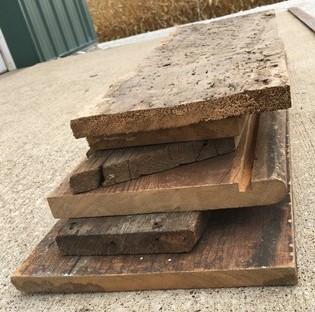 6 Barn Wood Reclaimed Planks, Wall Siding Panels, Weathered Rustic Lumber U