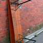 Table - Vintage German Oktoberfest Beer Garden Table & Bench, Orange Outdoor Set A56 by The Old Grainery (20 inches, 30 in...