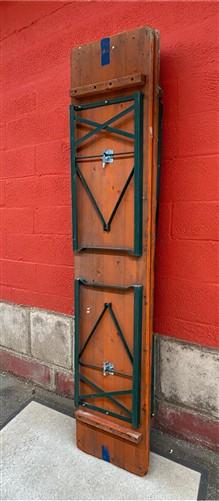 Table - Vintage German Oktoberfest Beer Garden Table & Bench, Orange Outdoor Set A56 by The Old Grainery (20 inches, 30 in...