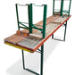 Table - Vintage German Oktoberfest Beer Garden Table & Bench, Orange Outdoor Set A57 by The Old Grainery (20 inches, 30 in...