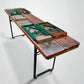 Table - Vintage German Oktoberfest Beer Garden Table & Bench, Orange Outdoor Set A57 by The Old Grainery (20 inches, 30 in...